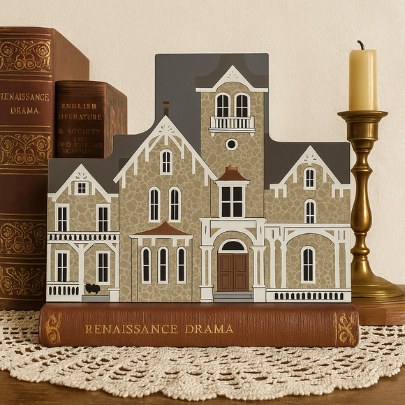 Cat’s Meow Village Haunted House Loch Aerie Mansion | 1992 Shelf Sitter | Signed - Picture 1 of 7